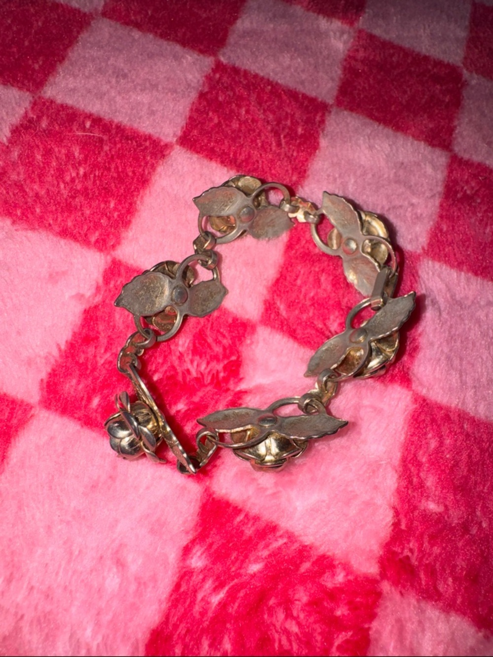 Vintage Rose Link Bracelet in Antique Gold - Picture 3 of 5